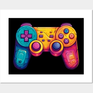 Retro Gamepad Controller vintage style 90's 80's Posters and Art